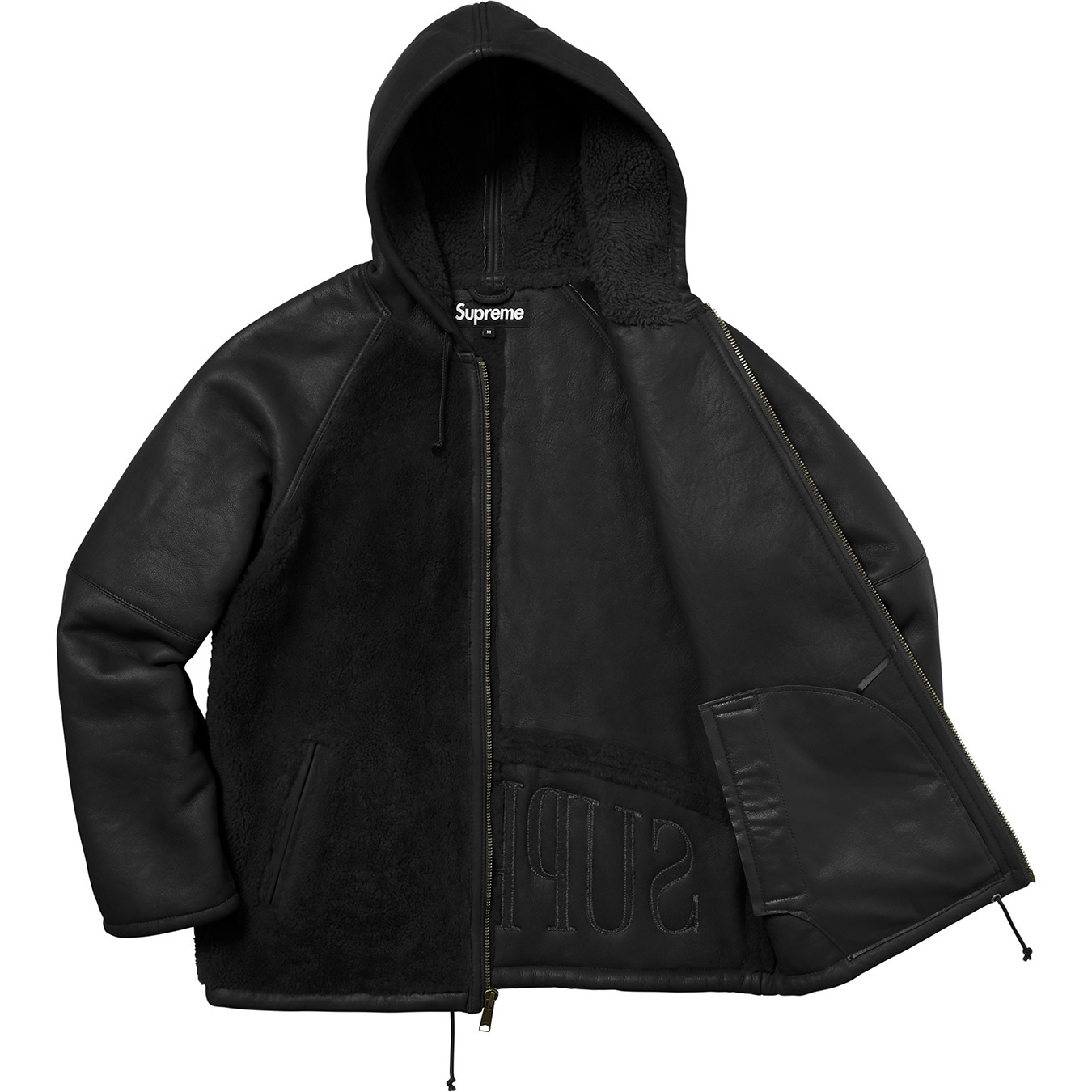 Reversed Shearling Hooded Jacket view 7